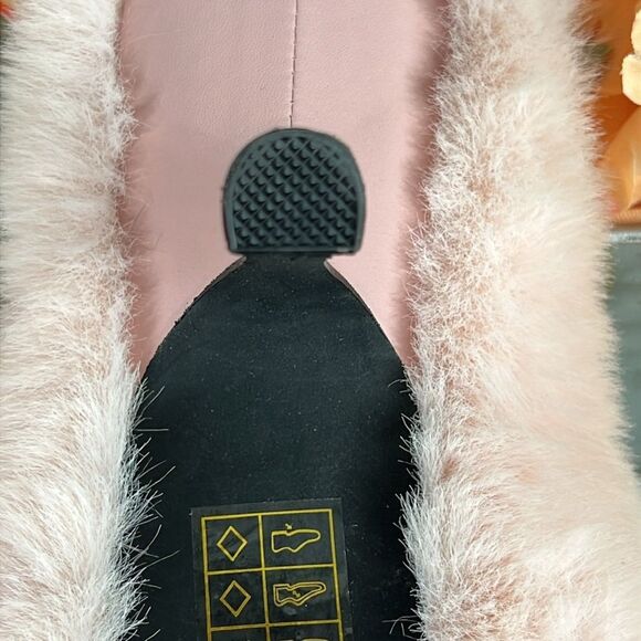 Jeffrey Campbell Faux Fur Mule In Pink Size 8.5 - Picture 8 of 9